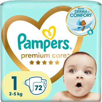 Подгузники Pampers Premium Care Размер 1 (2-5 кг), 72 шт