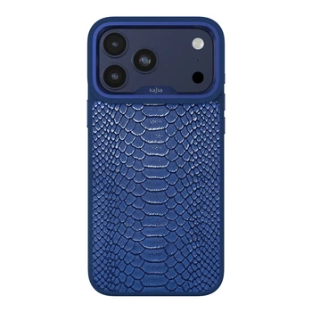 Чохол Premium Kajsa Glamorous Collection Snake Pattern with MagSafe для iPhone 17 Pro Blue Plus O-Ring