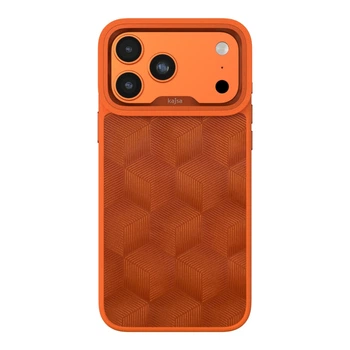 Чохол Premium Kajsa Splendid Collection 3D Cube Pattern with MagSafe для iPhone 17 Pro Orange Plus O-Ring