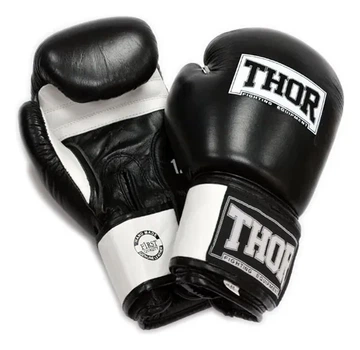 Рукавички боксерські THOR SPARRING 10oz / шкіра / чорно-білі (SPT_558(Leather) BLK/WH 10 oz.)