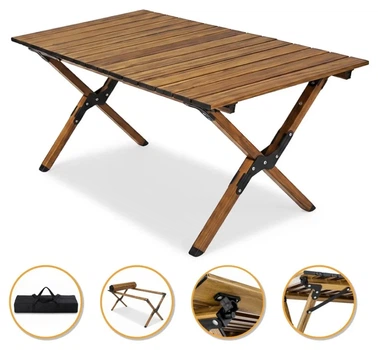 Розкладний туристичний стіл LEOBRO Camp Wood L (LB-1067) (LEO_LB-1067)