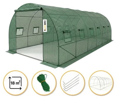 Посилена садова теплиця парник LEOBRO Garden 18м2 Green (LB-G107-GRN) (LEO_LB-G107-GRN)