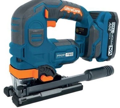 Акумуляторний лобзик PROFI-TEC PJS120 20 В, безщітковий, хід 25,4 мм, 0–3500 хід/хв, АКБ 3.0 Аг, зарядний пристрій, кейс