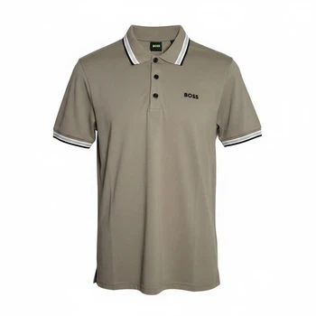Чоловіча футболка поло в стилі BOSS Paddy Short Sleeve Polo Shirt хакі розмір XL (HB13003.3XL)