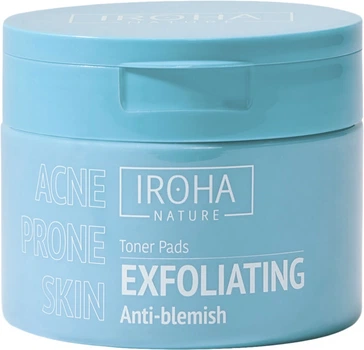Пaды для лица Iroha Nature Exfoliating Anti-Blemish Toner Pads отшелушивающие 50 шт (8436036437091)