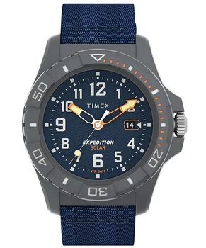 Мужские часы Timex Expedition North Freedive Ocean TW2V40300 — 46 мм, solar, синий, дата