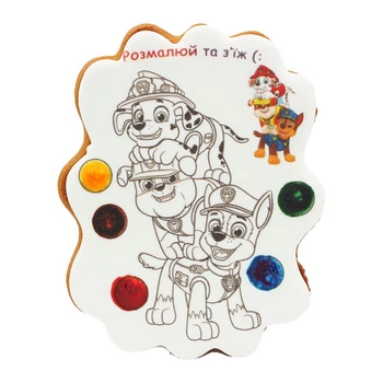 Пряник-расскарска Крафт Печиво Щенячий патруль - Paw Patrol №4 (85г)