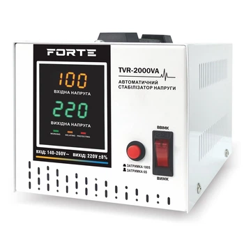 Стабілізатор напруги Forte TVR-2000VA 2кВт для захисту электроніки в домі та офісі