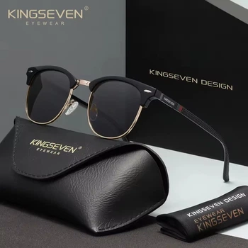 Cолнцезащитные очки для женщин и мужчин KINGSEVEN 7016 Gold Gray