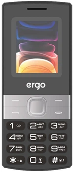 Телефон Ergo B185 Black 1000mAh 1 год гарантии