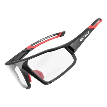 Окуляри велосипедні Rockbros SP216BK фотохромні UV400 Чорно-червоні (Rockbros-SP216BK)