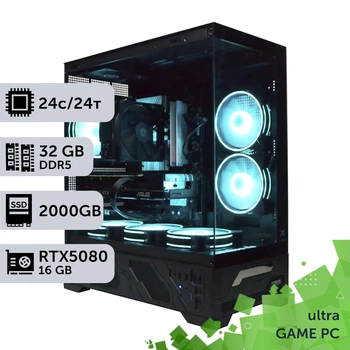 Ігровий комп'ютер GamePC Ultra #604 Core Ultra 7 270K PLUS/32 GB/SSD 2TB/GeForce RTX 5080 16GB збірка для кіберспорту сучасних ігор стриму