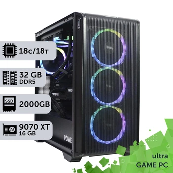 Игровой компьютер GamePC TOP #619 Core Ultra 5 250KF PLUS/32 GB/SSD 2TB/Radeon RX 9070 XT 16GB сборка для киберспорта современных игр стрима