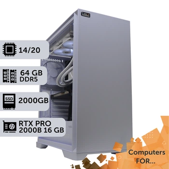 Комп'ютер Power Up #24 для Solidworks/Core i5 14600K/64 GB/SSD 2TB/NVIDIA Quadro RTX PRO 2000B 16GB для проектування та інженерії оптимізовано для роботи з CAD-програмами призначеними для 2D та 3D-проектування