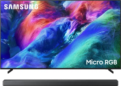 Комплект Телевизор Samsung MicroRGB 75" MRE75R85HAUXUA + Саундбар Q-серии Samsung HW-QS750F/UA