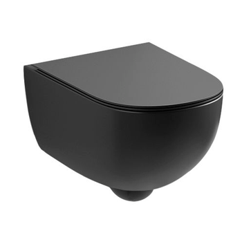 Унитаз подвесной безободковый черный NIC DESIGN Pin с сиденьем с микролифтом 003709013_005712013