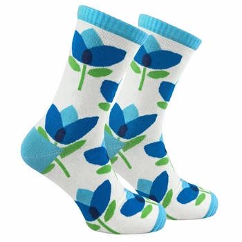 Шкарпетки Premier Socks "Блакитна Квітка", прикольні шкарпетки, розм. 40-42