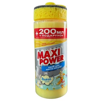 Средство для мытья посуды с дозатором Maxi Power "Банан", 1200мл - 705236