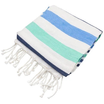 Полотенце банное хлопковое HOME&STYLING с полосками, 90х170 см - 709565