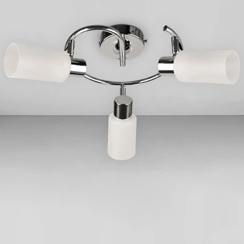 Люстра потолочная Light House SH-20627/3 CR 460*460*170 E14 хром, плафоны белые