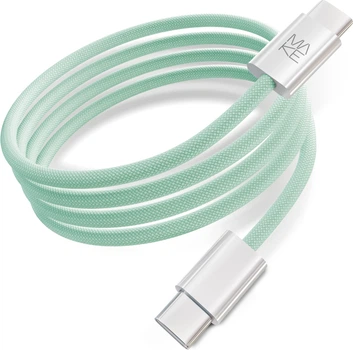 Кабель Make Type-C to Type-C PD 65W Nylon 1 м Green (MCB-CN1GR)