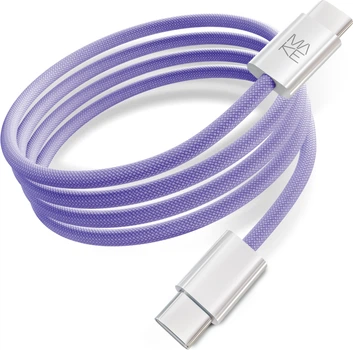 Кабель Make Type-C to Type-C PD 65W Nylon 1 м Purple (MCB-CN1PL)