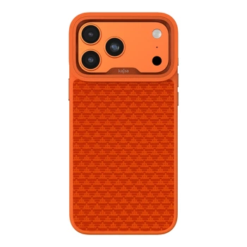 Чохол Premium Kajsa Glamorous Collection Pyramid Pattern with MagSafe для iPhone 17 Pro Orange Plus O-Ring