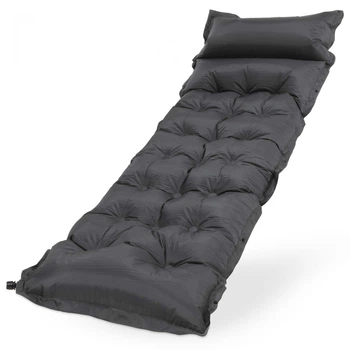 Коврик самонадувающийся Springos 193 x 66 x 3.5 см с подушкой PM053 Grey