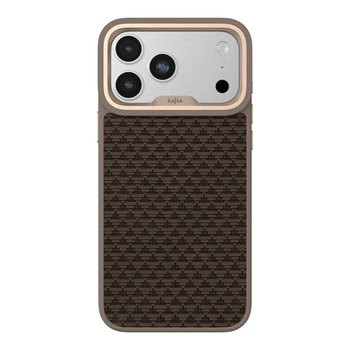 Чохол Premium Kajsa Glamorous Collection Pyramid Pattern with MagSafe для iPhone 17 Pro Max Desert Gold O-Ring