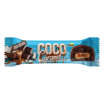 Кокосовые батончики без сахара Coco Caramel FitWin, шоколад, 20 шт по 40 г