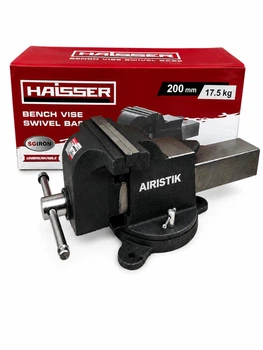 Тиски поворотные SG Iron Haisser 200 мм 17,5 кг.Тиски станочные большие 47141
