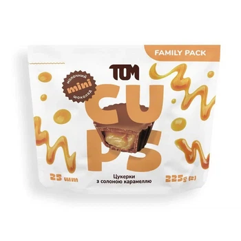 Конфеты с соленой карамелью Family Pack, TOM peanut butter, 225 г