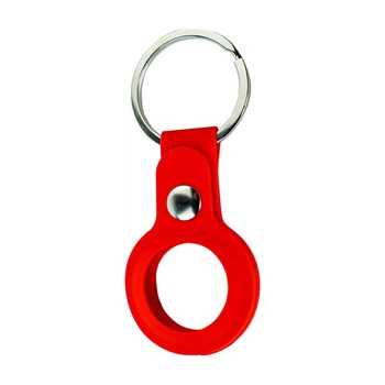 Брелок для AirTag Silicone Key Ring, Красный - 333282