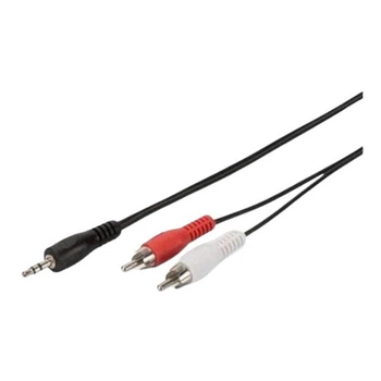Кабель Assmann, 1.5 м., 3.5 мм., 2RCA, Черный - 398907