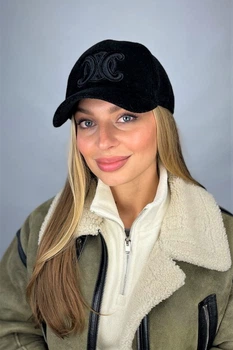 Жіноча зимова бейсболка Чорний Braxton"Lace"з вишивкою
