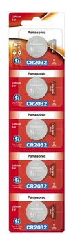 Батарейка Panasonic CR2032 Lithium 3v (5 шт.)