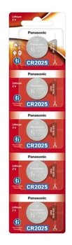 Батарейка Panasonic CR2025 Lithium 3v (5 шт.)
