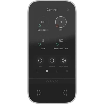 Панель управления охранной системой Ajax KeyPad TouchScreen White (000034514) [162949]