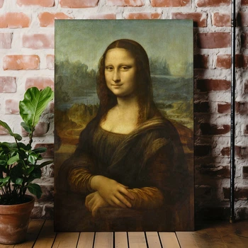 Интерьерная картина Мона Лиза, Джоконда, Леонардо да Винчи, Leonardo da Vinci, Mona Lisa, христианская живопись, 42×28 см (id6666)