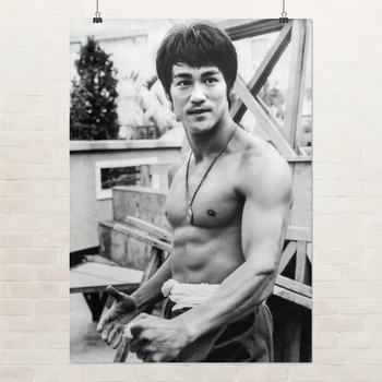 Постер Брюс Лі, Bruce Lee, культове ретрофото, A3 42×30 см (id1605)