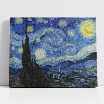 Интерьерная картина Звёздная ночь, Винсент ван Гог, Vincent van Gogh, Starry Night, интерьерный декор, 85×106 см (id6353)