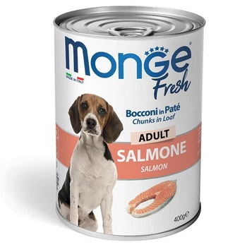 MONGE DOG FRESH паштет для собак с лососем 400г (70014632)