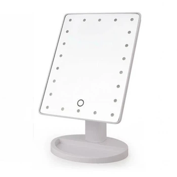 Зеркало настольное сенсорное для макияжа с LED подсветкой 16 диодов, Белое