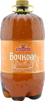 Упаковка пива Полтавпиво Бочкове світле фільтроване 5.1% 1.5 л х 6 шт (4820009362338)