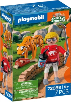 Набір іграшок Playmobil Animals and Friends Zoo: Тигр і відвідувач 7 деталей 72089 (4008789720894)