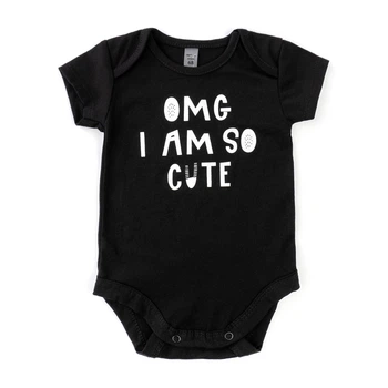 Боді-човник для малюків з принтом SO CUTE Dexter`s 74 Чорний (104241-74-sm)
