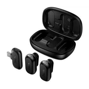 Бездротовий мікрофон HOCO L26 Smart AI noise reduction wireless microphone Type-C 2 мікрофона Black