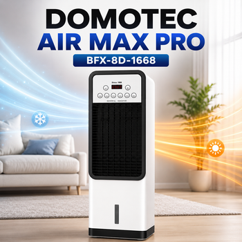 Мобильный кондиционер Domotec Air Max Pro BFX-8D-1668 3-в-1 с обогревом и охлаждением, напольный климатический вентилятор с сенсорным управлением и пультом ДУ, 3500 Вт / 1200 Вт, до 20 м²