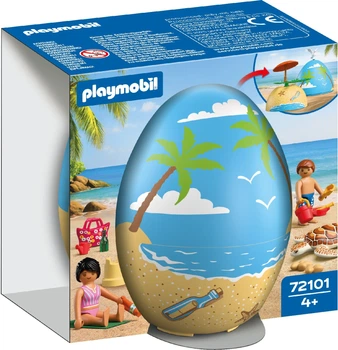 Набір іграшок Playmobil Easter Eggs Креативне яйце: Пляжний відпочинок 26 деталей 72101 (4008789721013)