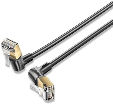 Патч-корд Vention CAT8 SSTP Ethernet, 0.5 м Black, rj-45 - rj-45, 8 жил, 360°, вращающийся (IKLBD)